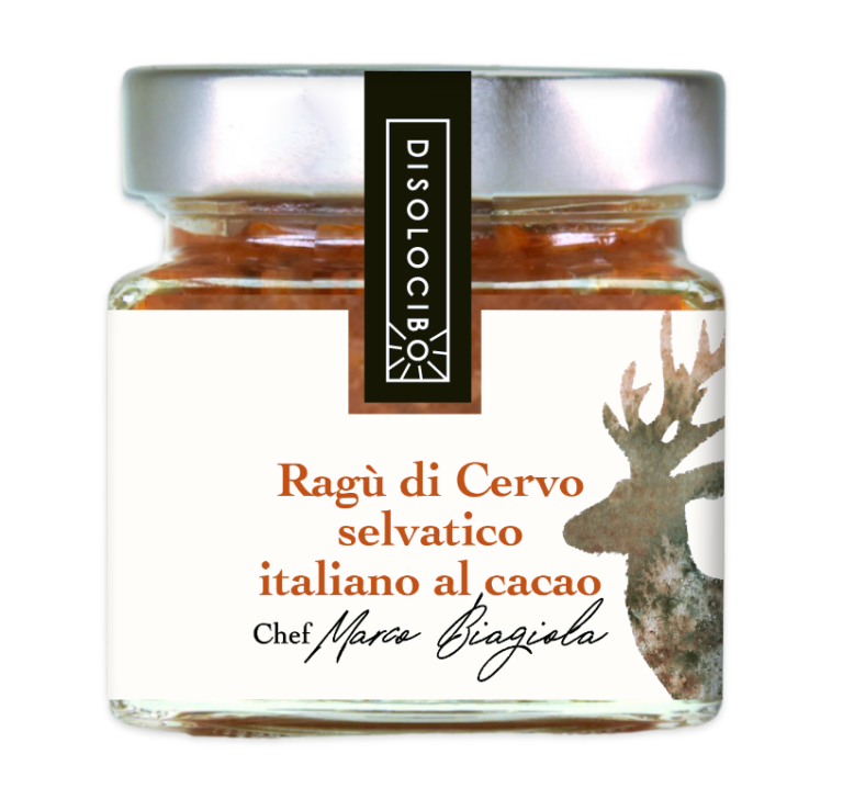 Ragù di cervo selvatico italiano al cacao